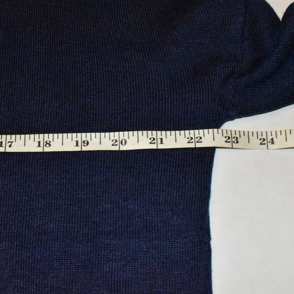 Magaschoni Cashmere Blend Pullover Hoodie Sweater Deep Navy Blue Size S - Picture 5 of 10